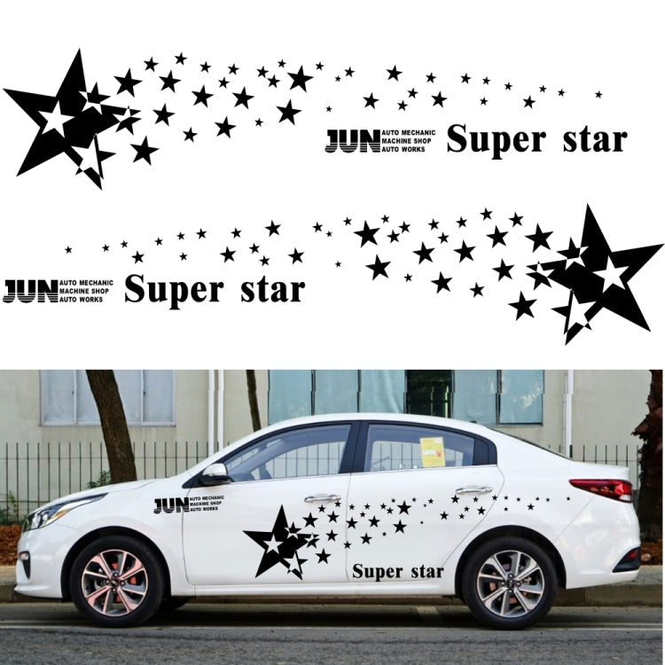 2 PCS/Set D-207 Star Pattern Car Modified Decorative Sticker(White) - free shipping - PMC Jewellery - Order now!