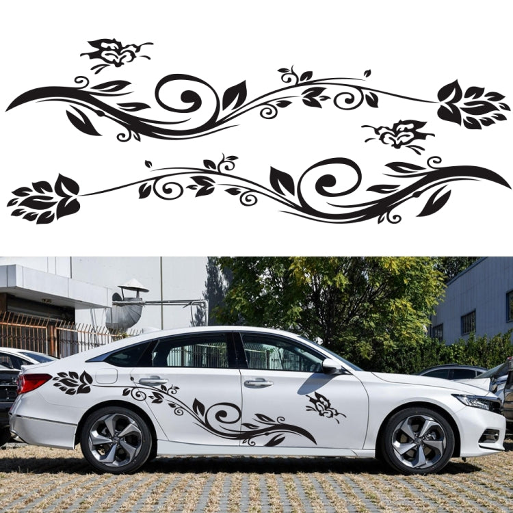 2 PCS/Set D-251 Butterfly Love Flowers Pattern Car Modified Decorative Sticker(Blue) - Decorative Sticker by PMC TechLife | Online Shopping South Africa | PMC TechLife | Buy Now Pay Later Mobicred