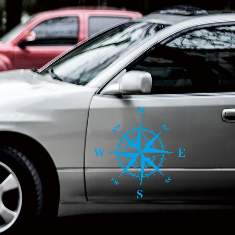 D-366 Compass Pattern Car Modified Decorative Sticker(Blue)
