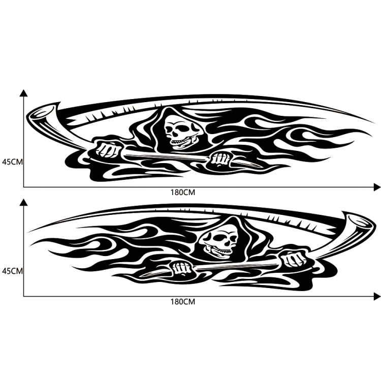 2 PCS/Set D-435 Grim Reaper Pattern Car Modified Decorative Sticker(Black)