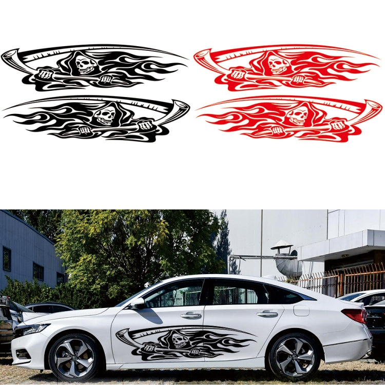2 PCS/Set D-435 Grim Reaper Pattern Car Modified Decorative Sticker(Red) - Decorative Sticker by PMC TechLife | Online Shopping South Africa | PMC TechLife | Buy Now Pay Later Mobicred