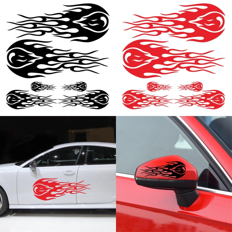 D-451 Car Modified Side Door Front Rear Bumpers Rearview Mirror Decorative Sticker(Red)