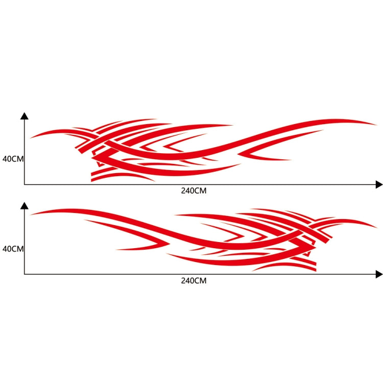 2 PCS/Set D-503 Totem Pattern Car Modified Decorative Sticker(Red)