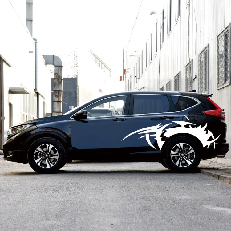 2 PCS/Set D-719 Flame Hot Wheel Pattern Car Modified Decorative Sticker(White) - Decorative Sticker by PMC TechLife | Online Shopping South Africa | PMC TechLife | Buy Now Pay Later Mobicred