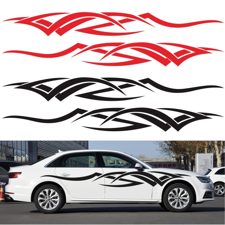 2 PCS/Set D-731 Totem Pattern Car Modified Decorative Sticker(Red)