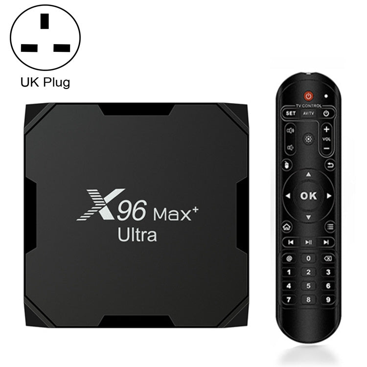 X96 Max+ Ultra 4GB+64GB Amlogic S905X4 8K Smart TV BOX Android 11.0 Media Player, Plug Type:UK Plug
