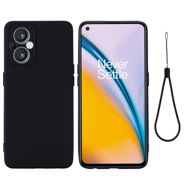 For OPPO A96 5G/Reno7 Z 5G Global/ Reno7 Lite 5G/F21 Pro 5G Global/Reno8 Lite 5G Global Pure Color Liquid Silicone Shockproof Full Coverage Phone Case(Black)