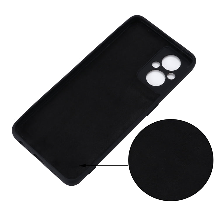 For OPPO A96 5G/Reno7 Z 5G Global/ Reno7 Lite 5G/F21 Pro 5G Global/Reno8 Lite 5G Global Pure Color Liquid Silicone Shockproof Full Coverage Phone Case(Black)