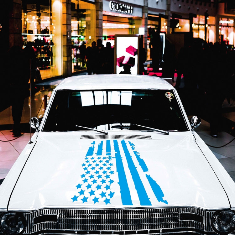 D-778 American Flag Pattern Car Modified Decorative Sticker(Blue)