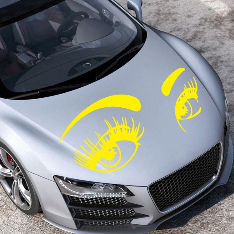 D-821 Beauty Eyes Pattern Car Modified Decorative Sticker(Yellow) - free shipping - PMC TechLife - Order now!
