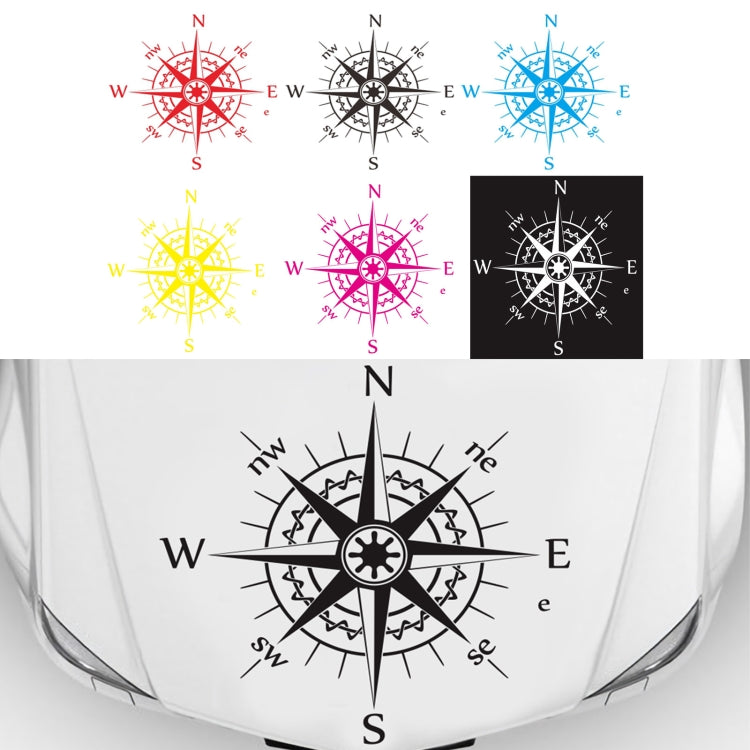 D-863 Compass Pattern Car Modified Decorative Sticker(Blue)