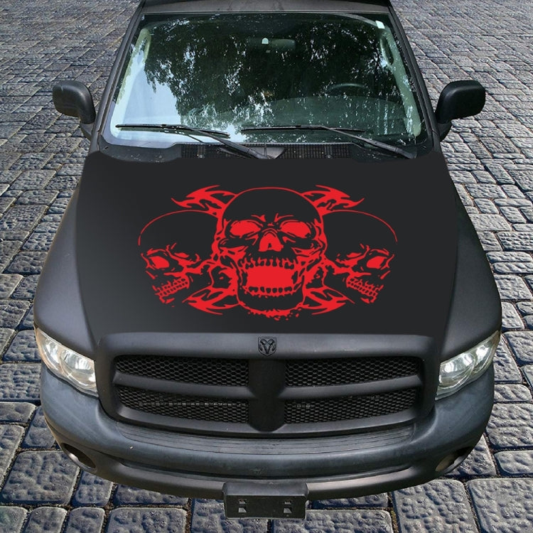 D-923 Three Skulls Pattern Car Modified Decorative Sticker(Red) - Decorative Sticker by PMC TechLife | Online Shopping South Africa | PMC TechLife | Buy Now Pay Later Mobicred
