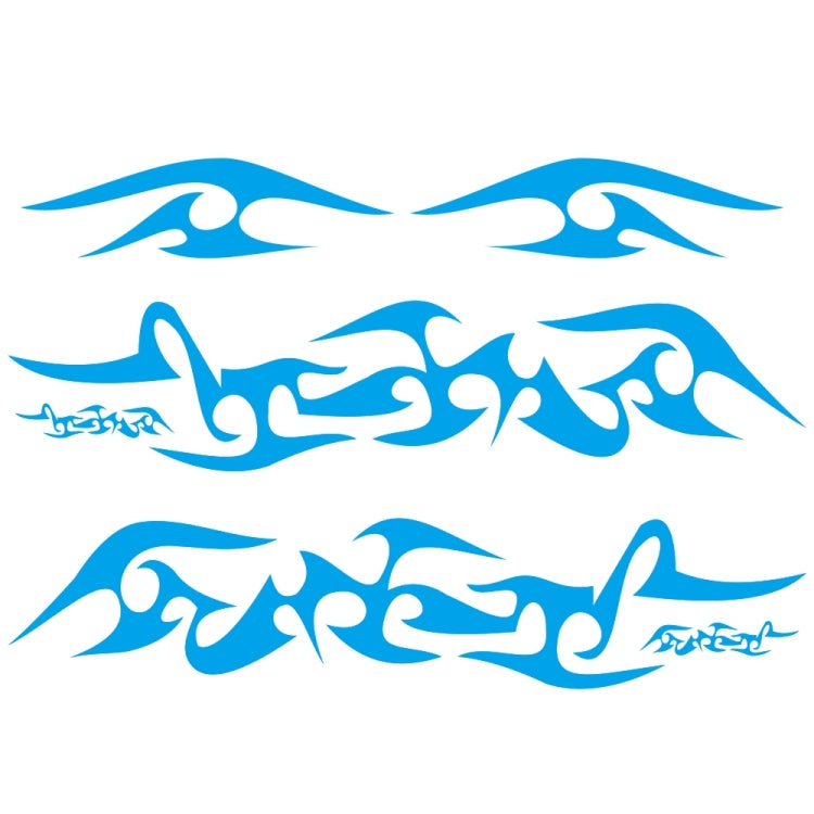 2 PCS/Set D-925 Flame Pattern Car Modified Decorative Sticker(Blue)