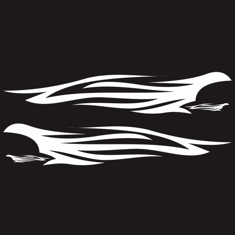 2 PCS/Set D-926 Fire Totem Pattern Car Modified Decorative Sticker(White)
