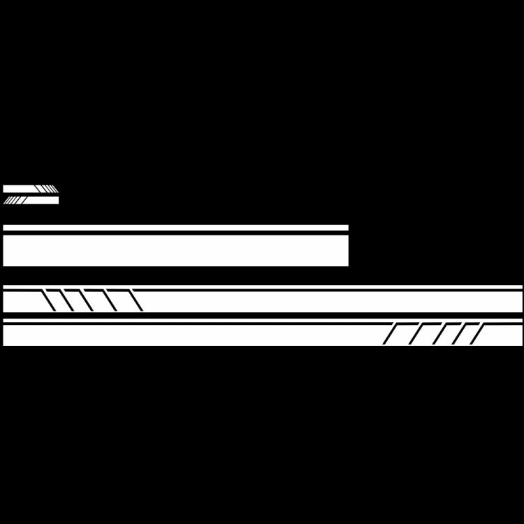 D-930 Lines Pattern Car Modified Decorative Sticker(White)