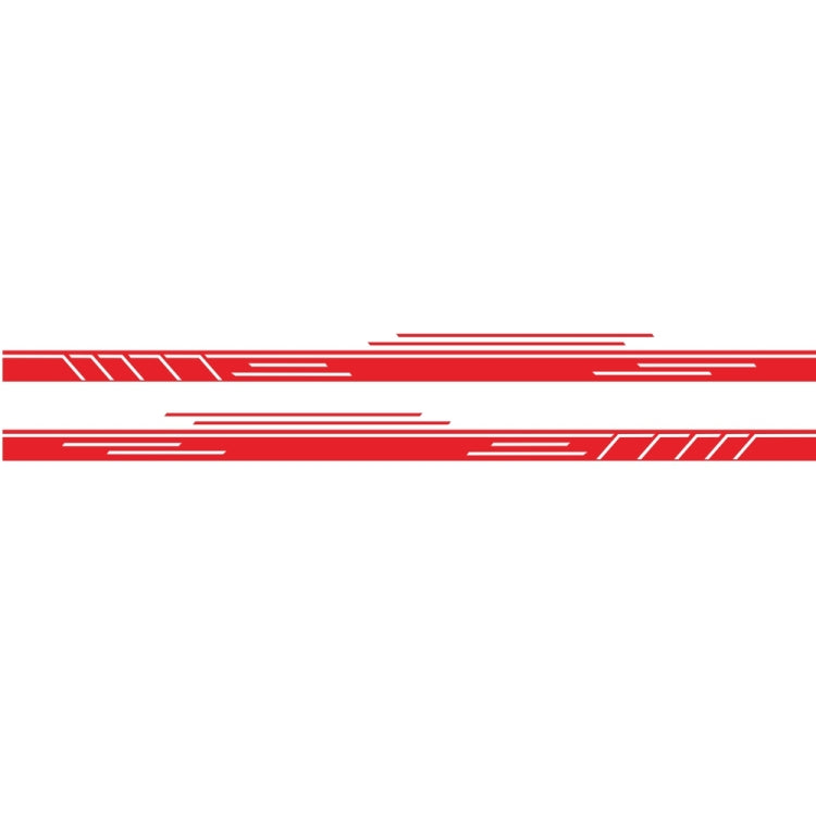 2 PCS/Set D-932 Stripe Pattern Car Modified Decorative Sticker(Red)