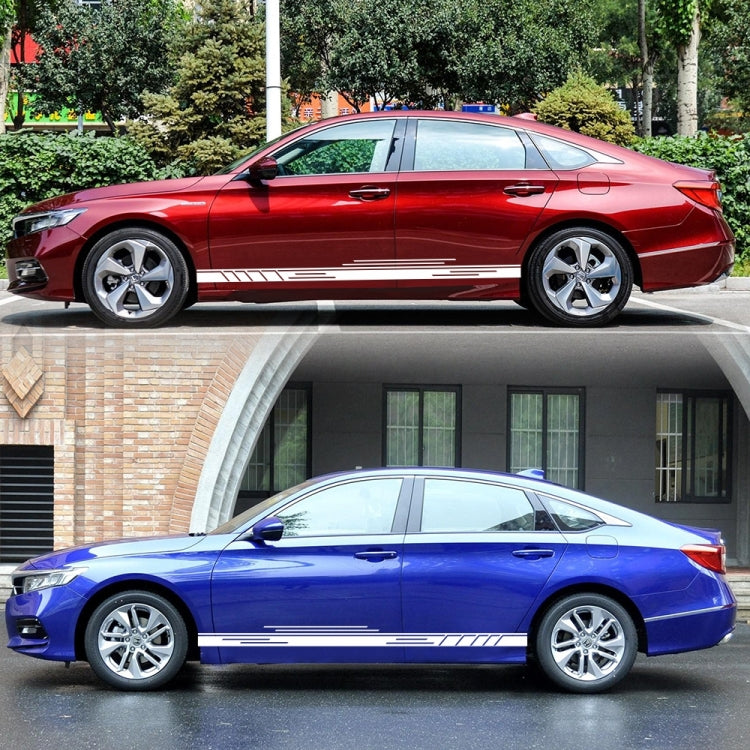 2 PCS/Set D-932 Stripe Pattern Car Modified Decorative Sticker(White) - Decorative Sticker by PMC TechLife | Online Shopping South Africa | PMC TechLife | Buy Now Pay Later Mobicred