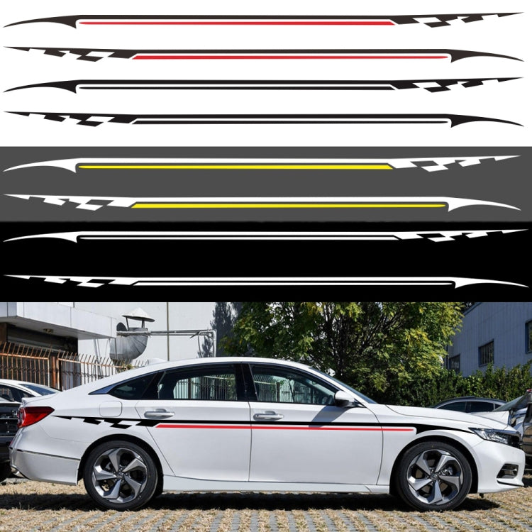 2 PCS/Set D-934 Waistline Pattern Car Modified Decorative Sticker(Black)