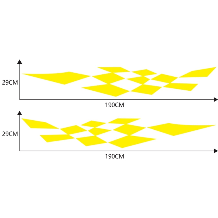 2 PCS/Set D-943 Checkered Flag Pattern Car Modified Decorative Sticker(Yellow)