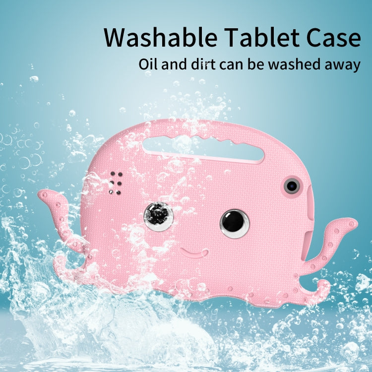 For Amazon Kindle Fire HD 7 2019 / 2017 / 2015 Octopus EVA Shockproof Tablet Case with Screen Film & Shoulder Strap(Pink) - Amazon by PMC TechLife | Online Shopping South Africa | PMC TechLife | Buy Now Pay Later Mobicred