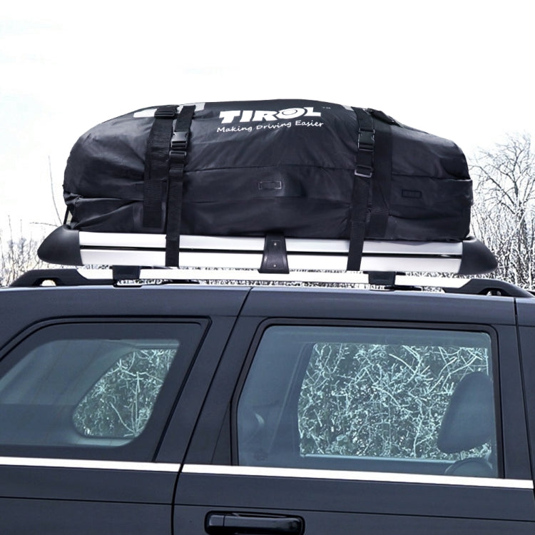 TIROL T24528 15 Cubic Foot Car Universal Rainproof Roof Luggage Outdoor Camper Roof Bag