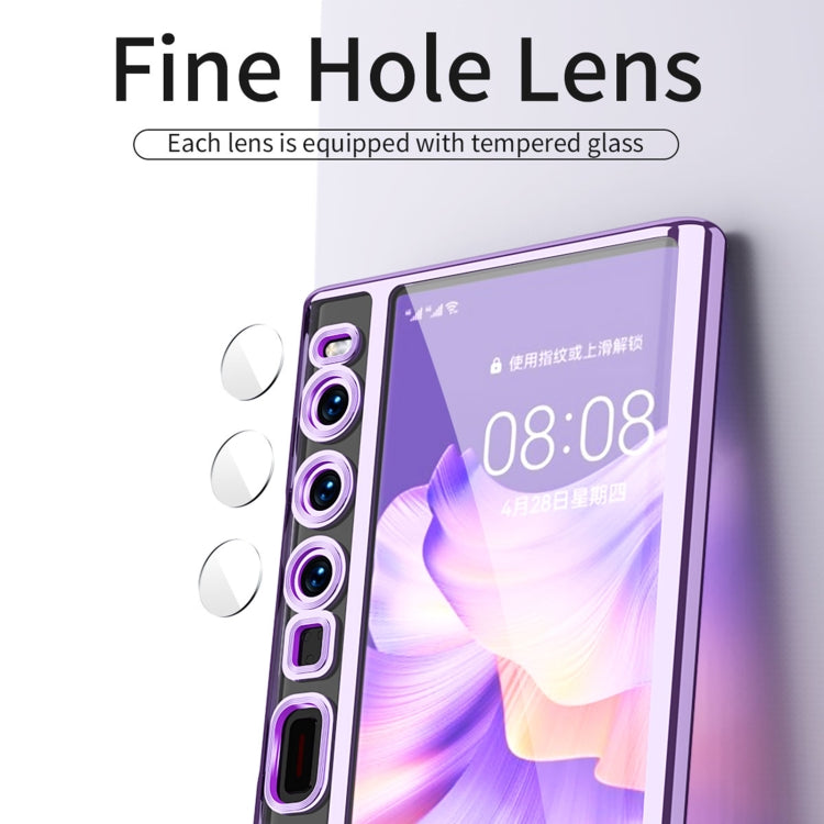 For Huawei Mate Xs 2 TPU Electroplating Full Coverage Protective Phone Case(Transparent) - Huawei Cases by PMC Jewellery | Online Shopping South Africa | PMC Jewellery | Buy Now Pay Later Mobicred