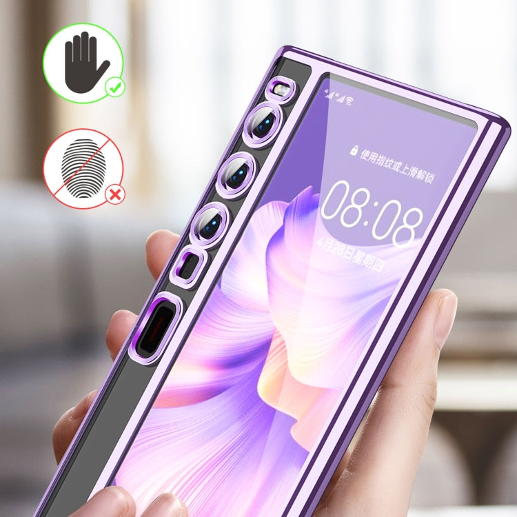For Huawei Mate Xs 2 TPU Electroplating Full Coverage Protective Phone Case(Transparent) - Huawei Cases by PMC Jewellery | Online Shopping South Africa | PMC Jewellery | Buy Now Pay Later Mobicred