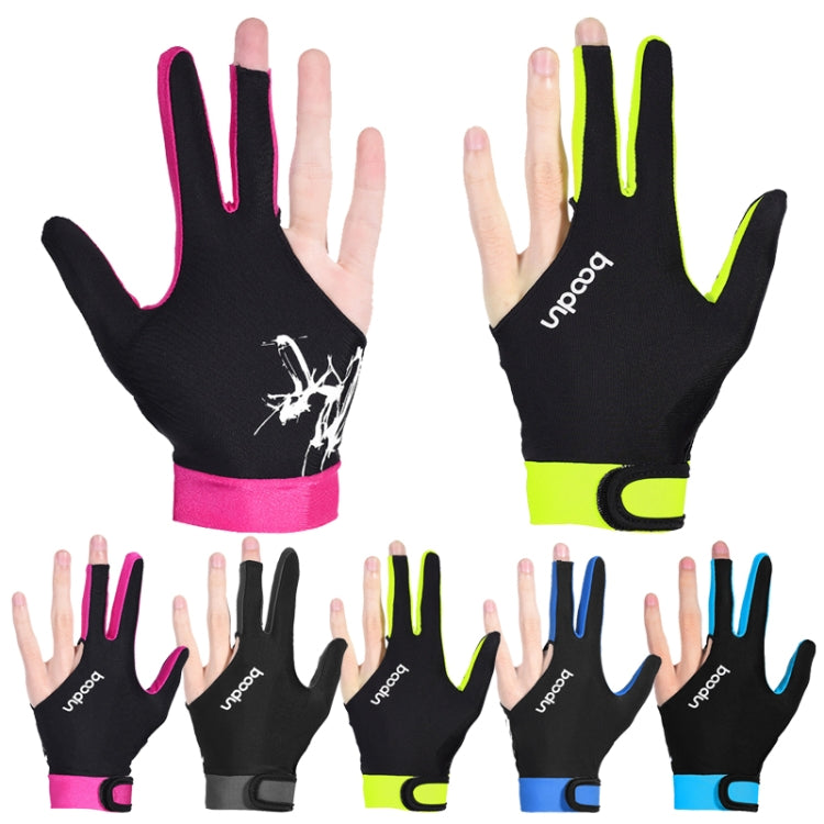 BOODUN M050912 Thin Breathable Men and Women Billiards Three Finger Single Gloves, Size:L(Sky Blue) - free shipping - PMC Jewellery - Order now!