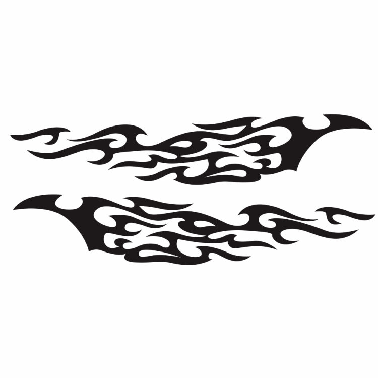 2 PCS/Set D-969 Flame Pattern Car Modified Decorative Sticker(Black)
