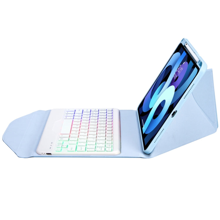 Z102BS Pen Slot Backlight Bluetooth Keyboard Leather Tablet Case For iPad 10.2 2021/2020/2019(Sky Blue) - free shipping - PMC TechLife - Order now!