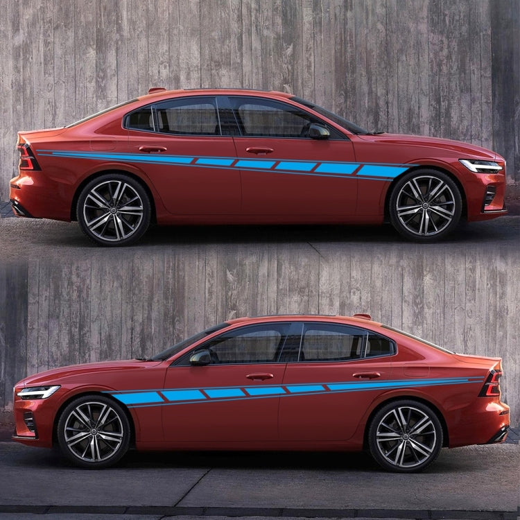 2 PCS/Set D-970 Checkered Flag Pattern Car Modified Decorative Sticker(Blue) - Decorative Sticker by PMC TechLife | Online Shopping South Africa | PMC TechLife | Buy Now Pay Later Mobicred