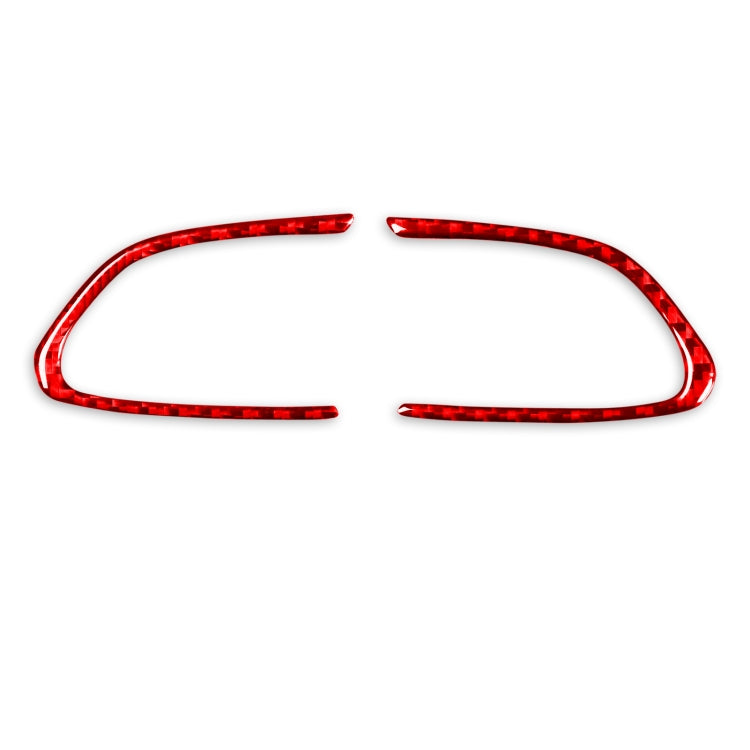 Car Carbon Fiber Steering Wheel Buttons Decorative Sticker for Infiniti Q50 2014-2020 / Q60 / QX60(Red)