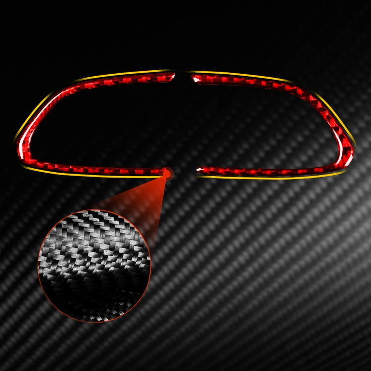Car Carbon Fiber Steering Wheel Buttons Decorative Sticker for Infiniti Q50 2014-2020 / Q60 / QX60(Red)