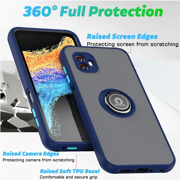 For Samsung Galaxy Xcover6 Pro Q Shadow 1 Series TPU + PC Phone Case with Ring Holder(Sky Blue) - Galaxy Phone Cases by PMC TechLife | Online Shopping South Africa | PMC TechLife
