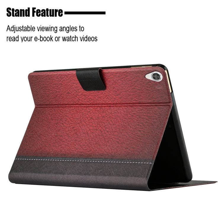 For Lenovo Tab M10 3rd Gen Stitching Solid Color Smart Leather Tablet Case(Red) - Lenovo by PMC TechLife | Online Shopping South Africa | PMC TechLife | Buy Now Pay Later Mobicred