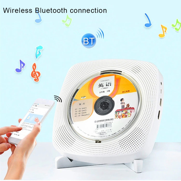 Kecag KC-609 Wall Mounted Home DVD Player Bluetooth CD Player, Specification:DVD/CD+Connectable TV + Plug-In Version(White)