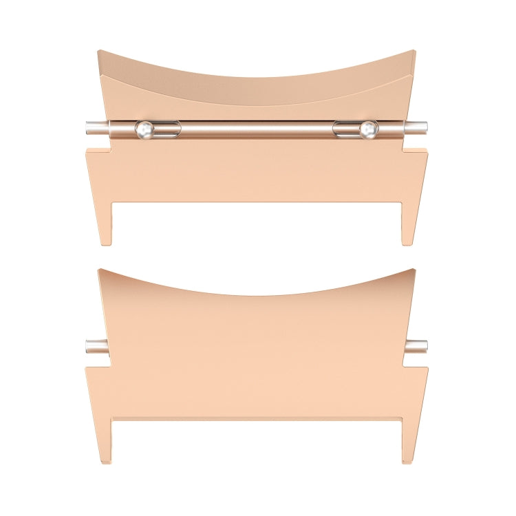 For Samsung Galaxy Watch 5 / Watch 5 Pro / Watch 4 / Watch 4 Classic 1 Pair Universal Metal Watch Band Connectors(Rose Gold)