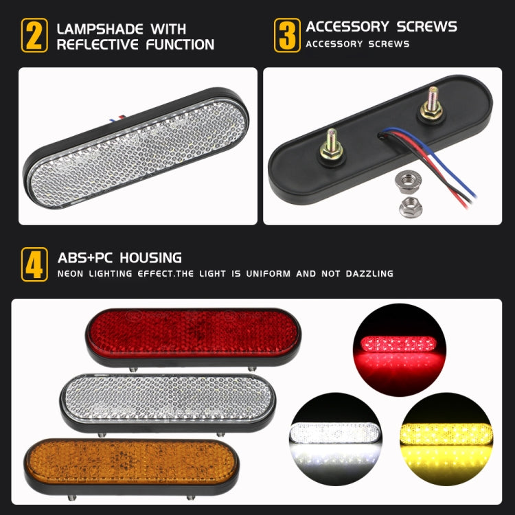 2 PCS 24LED Reflector Brake Light Turn Signal Light(Red Shell Red Light)