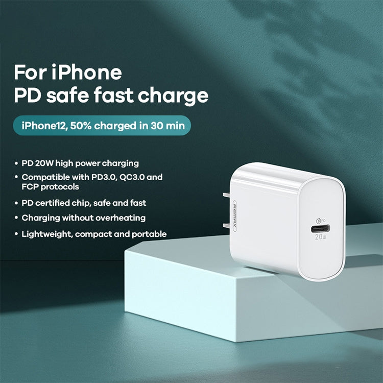 REMAX RP-U70 Jane Series 20W USB-C/Type-C PD Fast Charger, Specification:CN Plug(White)