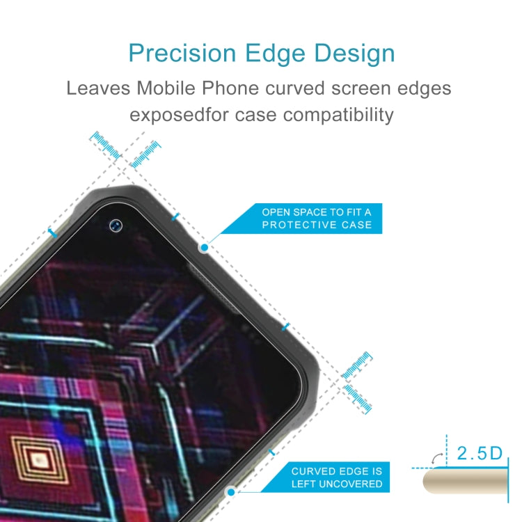 50 PCS 0.26mm 9H 2.5D Tempered Glass Film For Doogee V11
