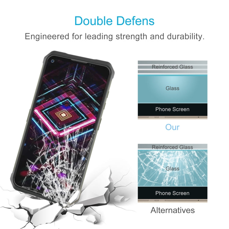 50 PCS 0.26mm 9H 2.5D Tempered Glass Film For Doogee V11