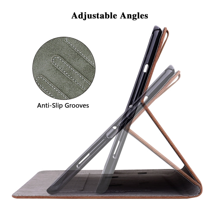 For Nokia T10 Tiger Pattern PU Tablet Case(Brown) - Nokia by PMC TechLife | Online Shopping South Africa | PMC TechLife | Buy Now Pay Later Mobicred