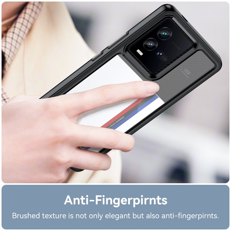 For vivo iQOO 9T Colorful Series Acrylic + TPU Phone Case(Black) - free shipping - PMC TechLife - Order now!