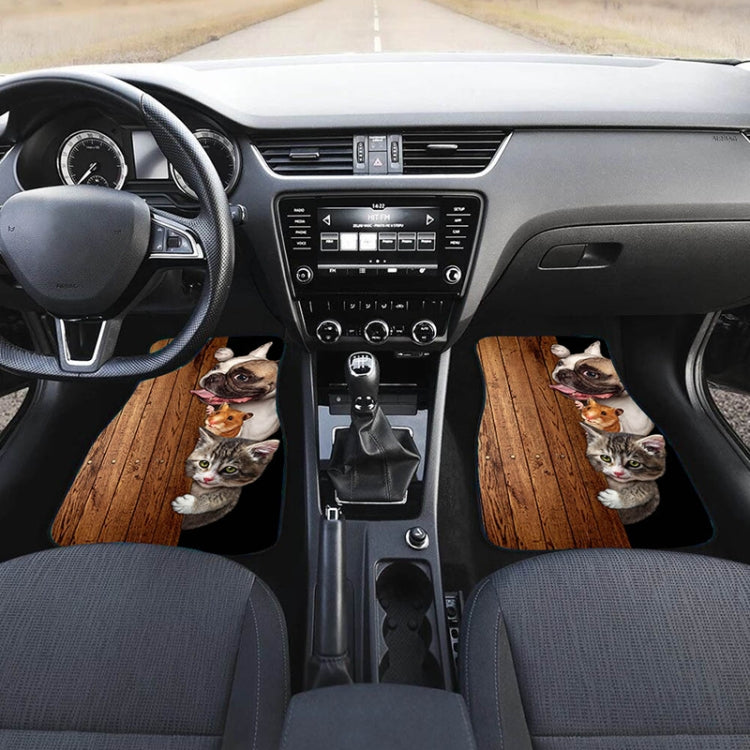 4 in 1 Zebra Stripe Universal Printing Auto Car Floor Mats Set, Style:HN1253 - Floor Mats by PMC TechLife | Online Shopping South Africa | PMC TechLife | Buy Now Pay Later Mobicred