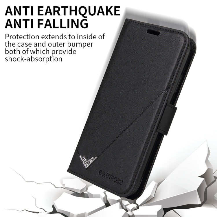 For Xiaomi Mi A3 GQUTROBE Right Angle Leather Phone Case(Black) - free shipping - PMC TechLife - Order now!