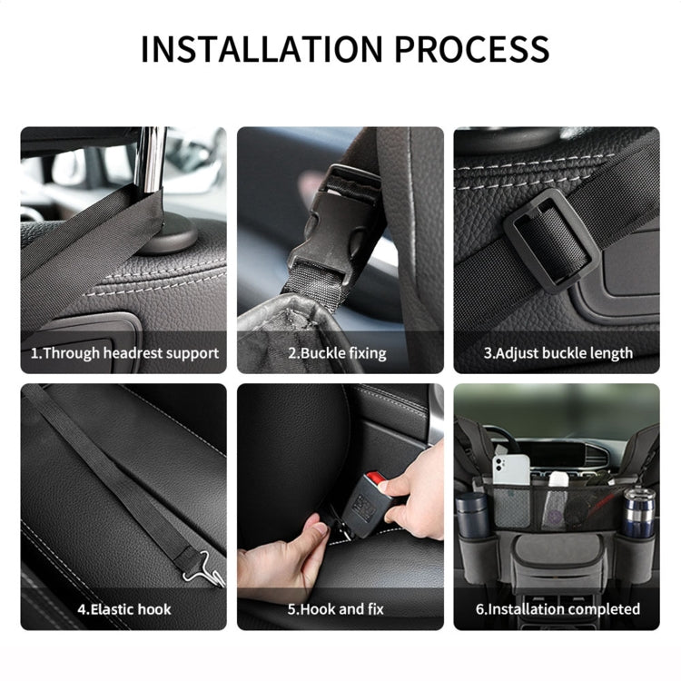 Car Center Console Hanging Bag Sheepskin Leather Storage Bag(Black) - Seat Accessories by PMC TechLife | Online Shopping South Africa | PMC TechLife | Buy Now Pay Later Mobicred