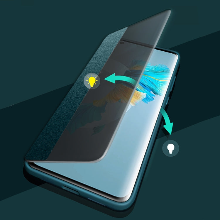 For Huawei Mate 50 Leather + TPU Frame Shockproof Phone Case(Orange) - free shipping - PMC TechLife - Order now!