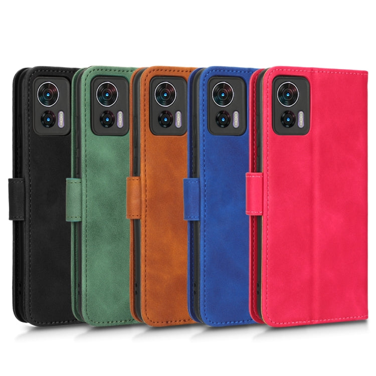 For Motorola Edge 30 Lite / Edge 30 Neo Skin Feel Magnetic Flip Leather Phone Case(Black) - Motorola Cases by PMC TechLife | Online Shopping South Africa | PMC TechLife | Buy Now Pay Later Mobicred