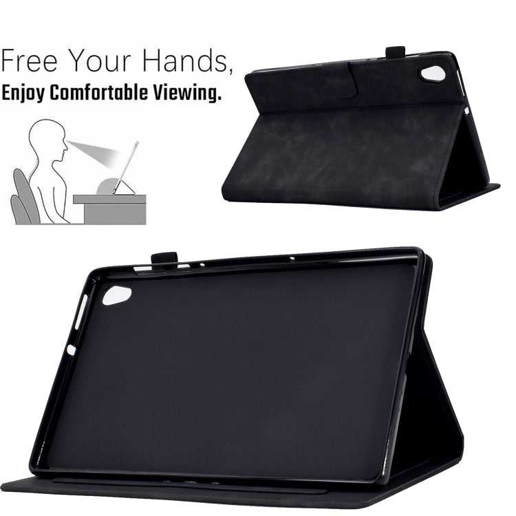 For Lenovo Tab M10 HD Gen 2 Embossed Smile Flip Tablet Leather Case(Black)