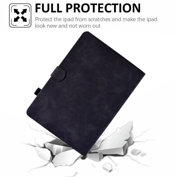 For Lenovo Tab M10 HD Gen 2 Embossed Smile Flip Tablet Leather Case(Black)